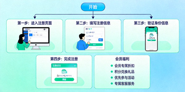 C7官网注册页面流程图，展示会员福利