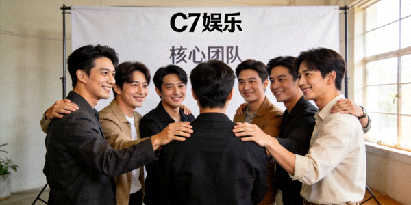 C7娱乐核心团队成员合影，体现团队精神