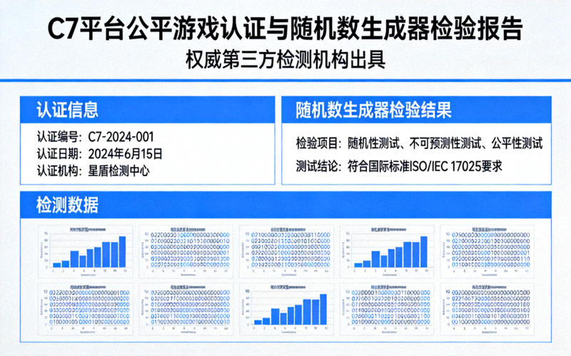 C7平台公平游戏认证与随机数生成器检验报告展示
